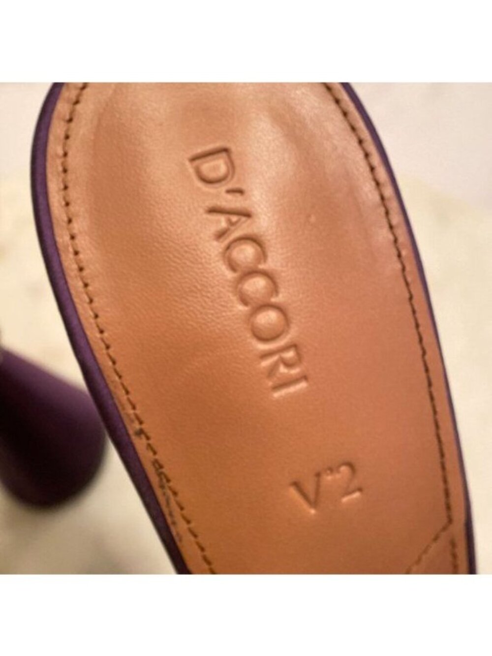 NWB D'ACCORI "Sienna" Platform Mules in Purple, size 41.5 - Picture 7 of 13
